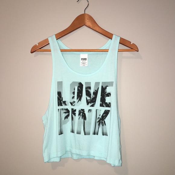 PINK Victoria's Secret Tops - PINK Palm Tree Tank Crop Top Sz XS